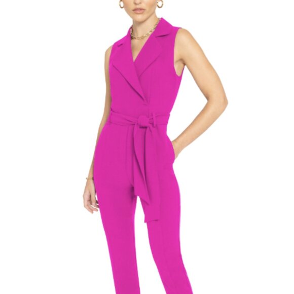 Black Halo NWT Danica Jumpsuit Vibrant Pink
